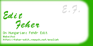 edit feher business card
