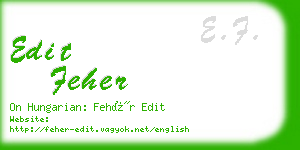 edit feher business card